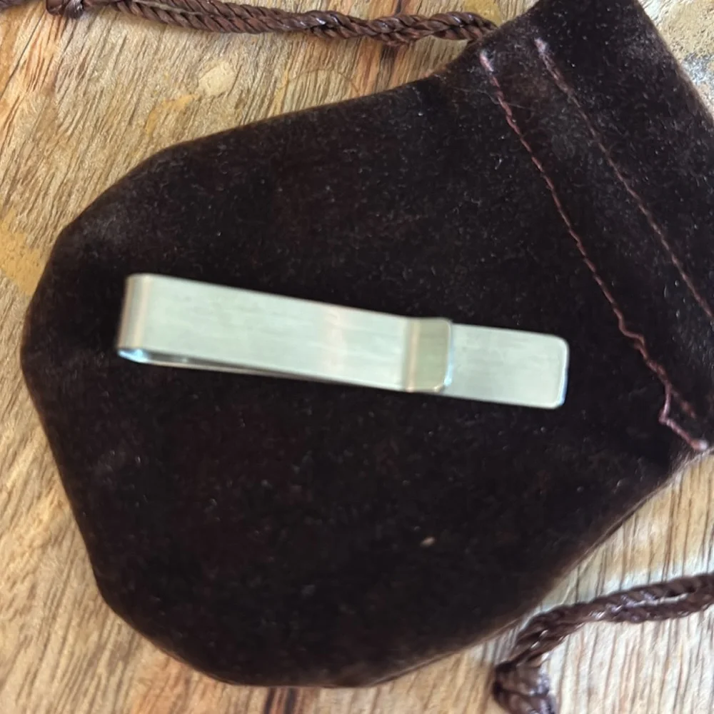 Father of the Bride Silver Tie Clip